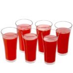 Stylish look Juicy Glass, Transparent Glasses Set 300ml 6pcs - Image 2