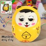 Musical  Toys for Baby | Push and Shake Wobbling Toy with Music | Tumbler Doll Toy for Babies | Sound Balancing Doll Toys for Baby Boys, Girls 8+ Months Multicolor (1 Pc)