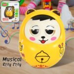 Musical  Toys for Baby | Push and Shake Wobbling Toy with Music | Tumbler Doll Toy for Babies | Sound Balancing Doll Toys for Baby Boys, Girls 8+ Months Multicolor (1 Pc)