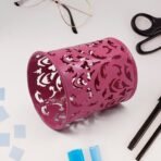 Metal Mesh Pen Holder for Office Desk | Black Grid Pen Stand | Desk Organizer for Stationery & Supplies (1 Piece) - Image 5