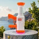 32-Hole Rechargeable Bubble Gun Toy Powerful, Big Bubble Machine for Child, Fun Continuous Blowing (1 Set) - Image 3