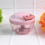 Power-X Hand-Pull Vegetable Chopper 500ml Manual Food Processor with Triple Stainless Steel - Image 4