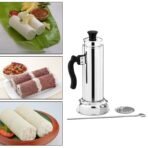 Puttu Maker Set with Steamer Plate & Pressure Cooker Top, Stainless Steel - Image 3