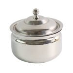 Stainless Steel Ghee Pot Durable Ghee Storage Container with Lid (1 Pc)