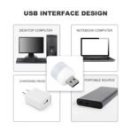USB LED LAMP Night Light, Mini Portable for PC and Laptop (5 pcs Set Mix Color) - Image 4