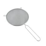 Big Stainless Steel Mesh Strainer with Long Handle | Oil Skimmer, Food Sieve & Deep Fry Filter for Kitchen (1 Piece)