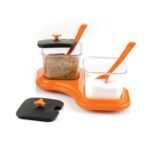 Multi-Use 2pc Dining Stand Versatile Set of Two Dining Stands for Convenient Tabletop Organization and Space-Saving Storage