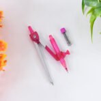 Student Geometry Compass Set (4-in-1) ? Compact Math Tool Kit for Drawing & Measuring