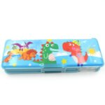 Multipurpose Compass Box Double Deck Pencil Case with Compartments for School Storage (1 Pc)