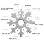 Durable & Portable 18 in 1 Snowflake Multi-Tool, Snowflake Bottle Opener Flat Phillips Screwdriver Kit Wrench - Image 2