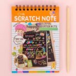 Rainbow Art Scratch Paper Crafts Book 10 Pages of Fun and Scratch Art Activities for Children Exciting Craft Kit, Pack of 1 - Image 2