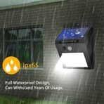 Bright Waterproof Solar Wireless Security Motion Sensor LED Night Light for Home Outdoor/Garden Wall 20 LED Lights - Image 5