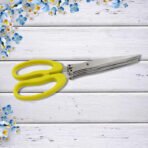 Multifunction Vegetable Stainless Steel Herbs Scissor with s (1 Pc)