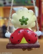 Whimsical Sunflower on a Swing Figurine - Happy Yellow Flower Garden Statue - Hanging Resin Patio, Porch & Home Decor Gift - Image 4