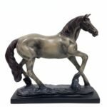 Dynamic Running Horse Statue - Elegant Stallion Figurine - Classic Resin Equestrian Sculpture for Home Decor, Office Desk & Horse Lover Gift