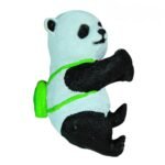 Cute Panda Statue with Green Backpack - Climbing Resin Figurine for Garden Decor, Balcony, Patio, or Indoor Home Decoration - Animal Showpiece & Unique Gift